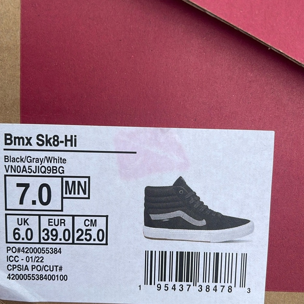 Vans BMX Sk8-Hi Black/Gray/White Men’s sneakers - Picture 16 of 16